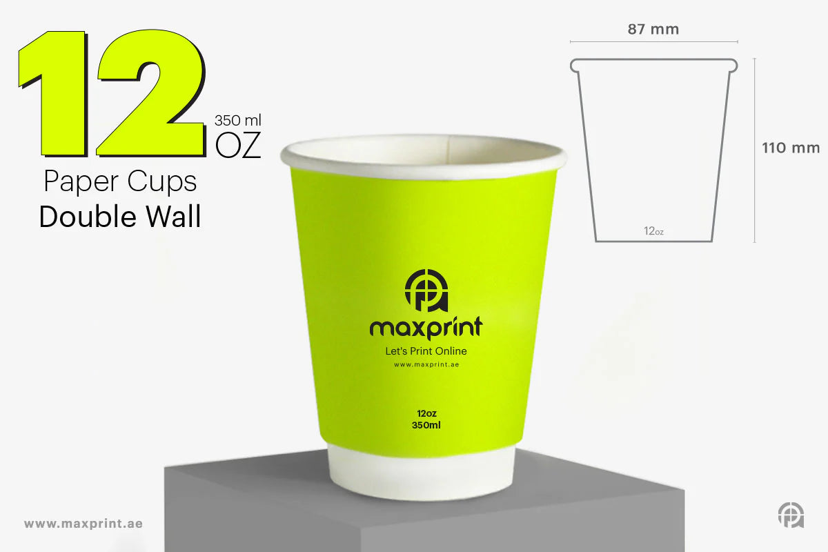 500 Paper Cups Double Wall 12 oz