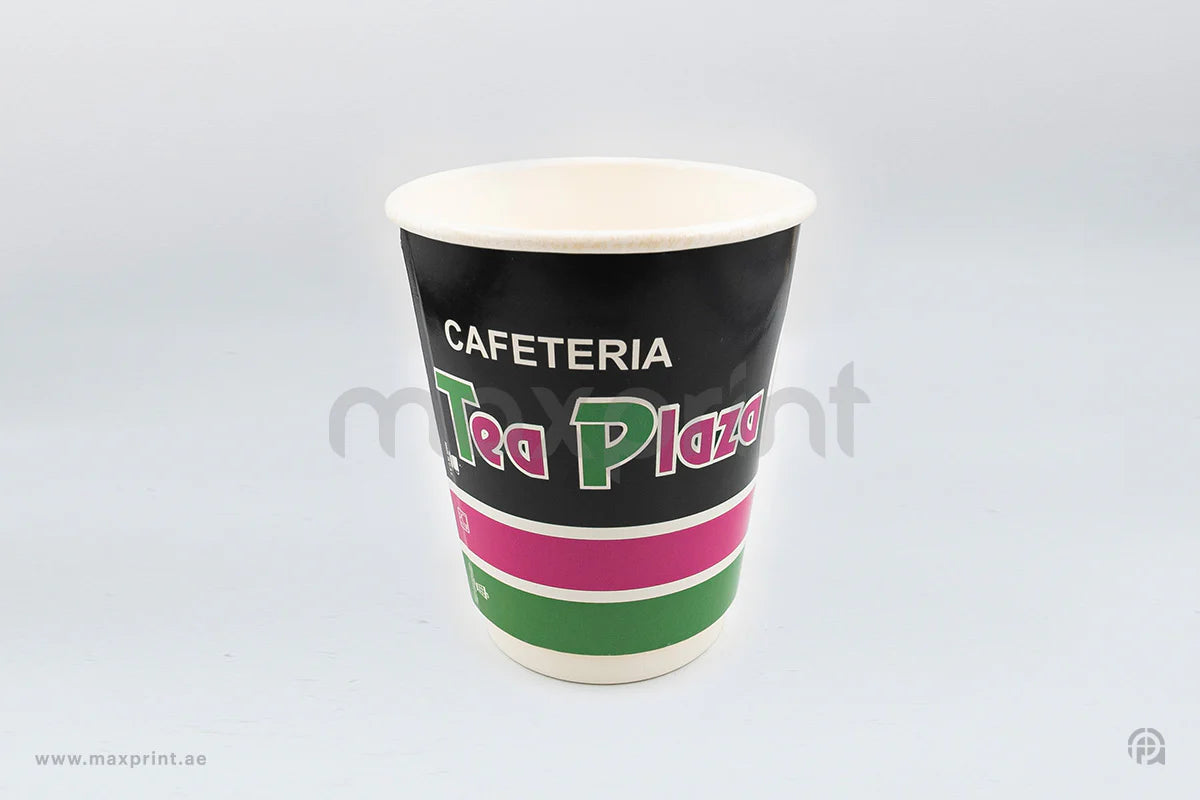 1000 Paper Cups Double Wall 8 oz with Lid