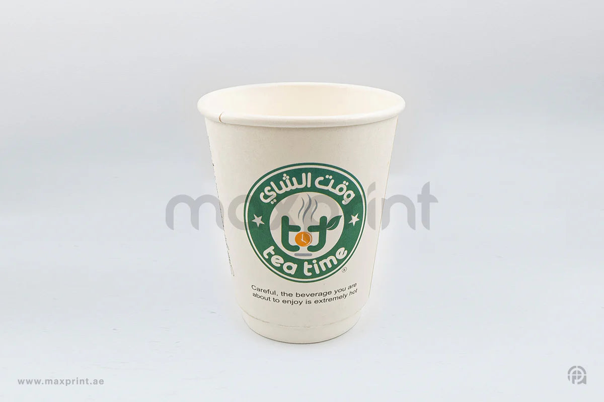 1000 Paper Cups Double Wall 8 oz with Lid