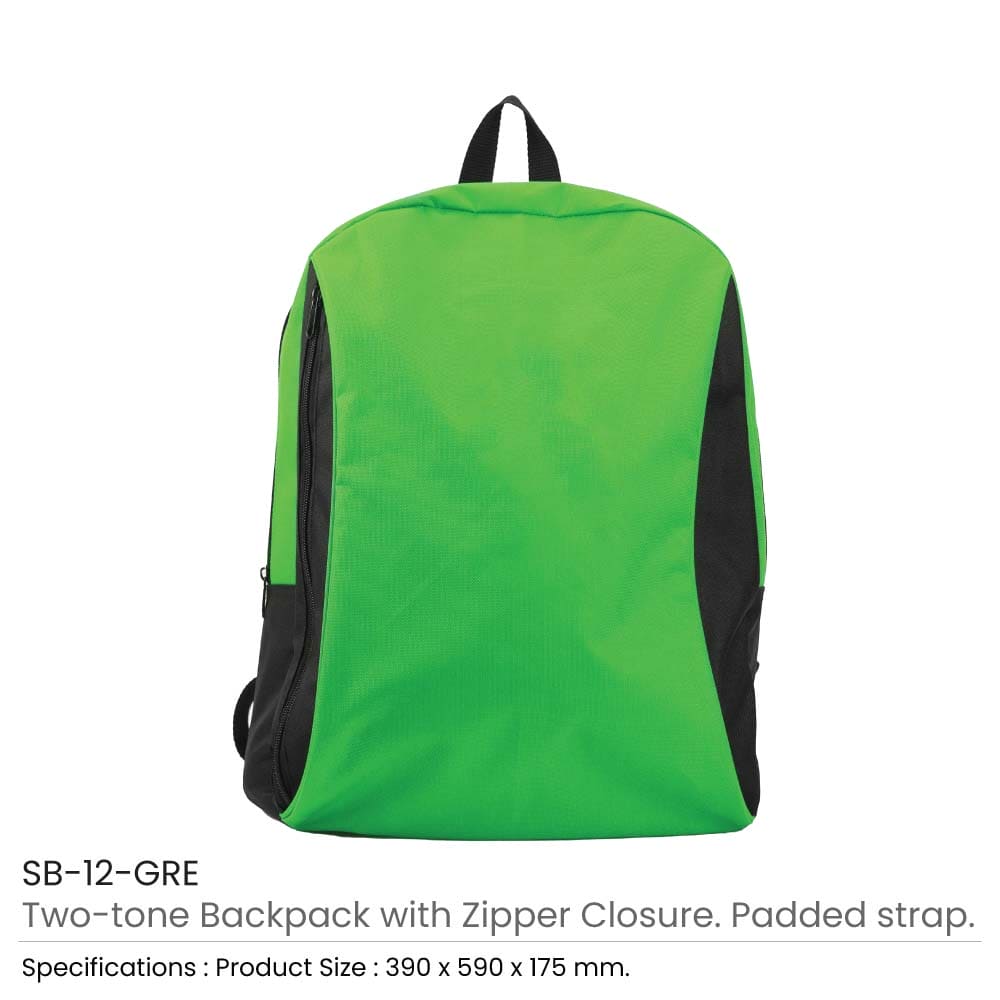 25 Two-toned Backpacks 600D Polyester Material