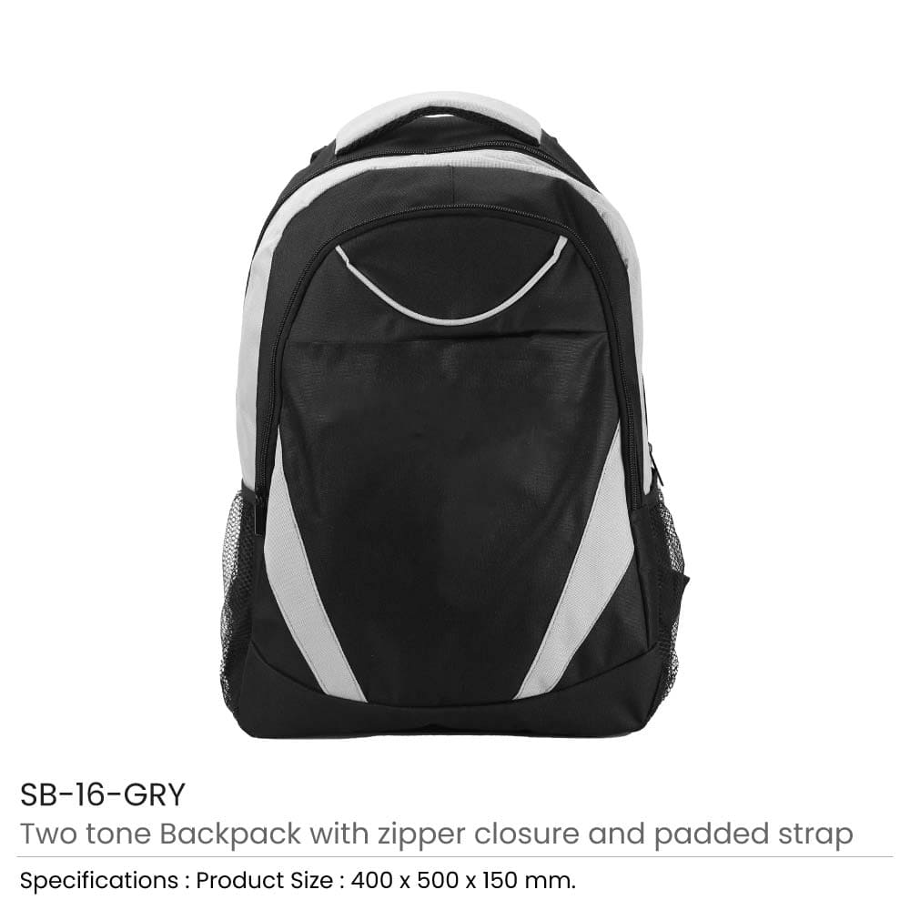 25 Two-toned Backpacks 600D Polyester Material