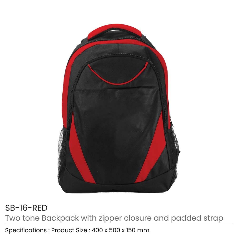 25 Two-toned Backpacks 600D Polyester Material