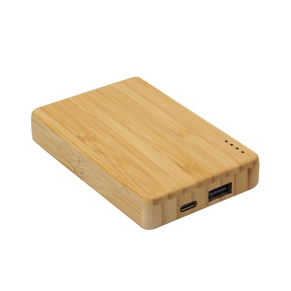 100 Bamboo Powerbank 5000 mAh Type C Input and Output