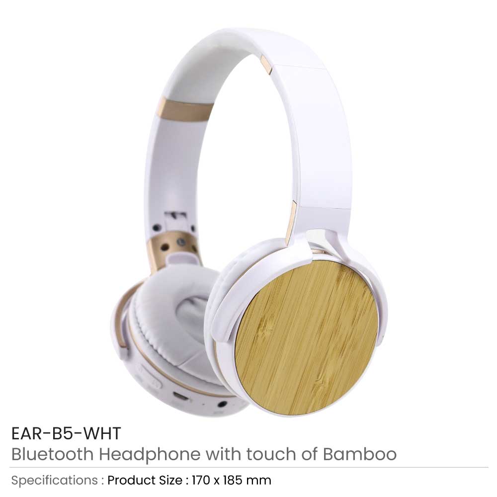 50 Bluetooth Headphone with Bamboo Touch