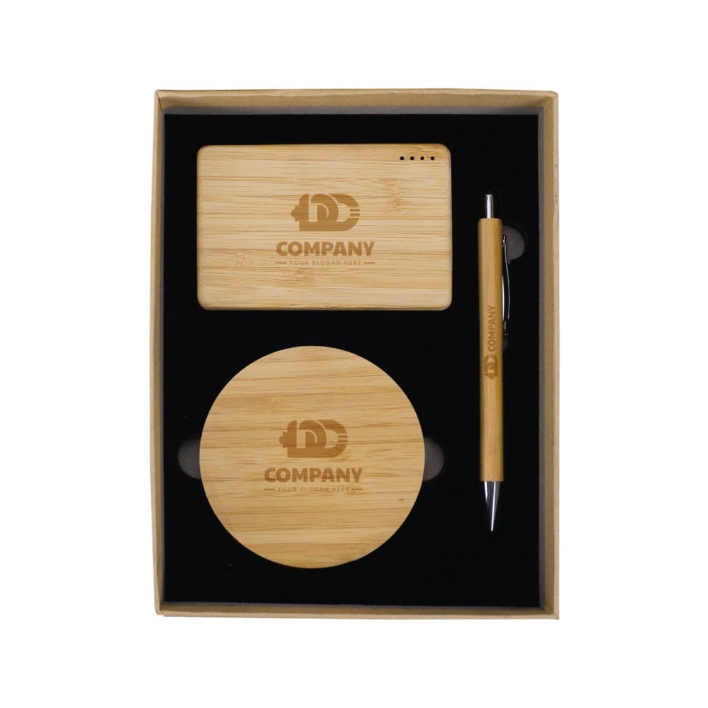 28 Bamboo Tech Gift Sets in Kraft Gift Box