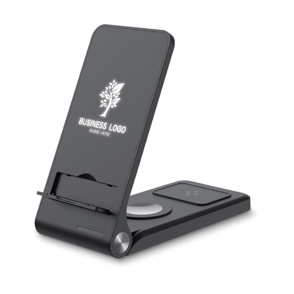 60 Foldable Wireless Charging Station 15W & Light-up Logo