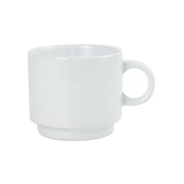 48 Ceramic Cups 10 Oz Glossy Finish White Color