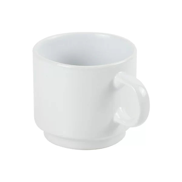 48 Ceramic Cups 10 Oz Glossy Finish White Color