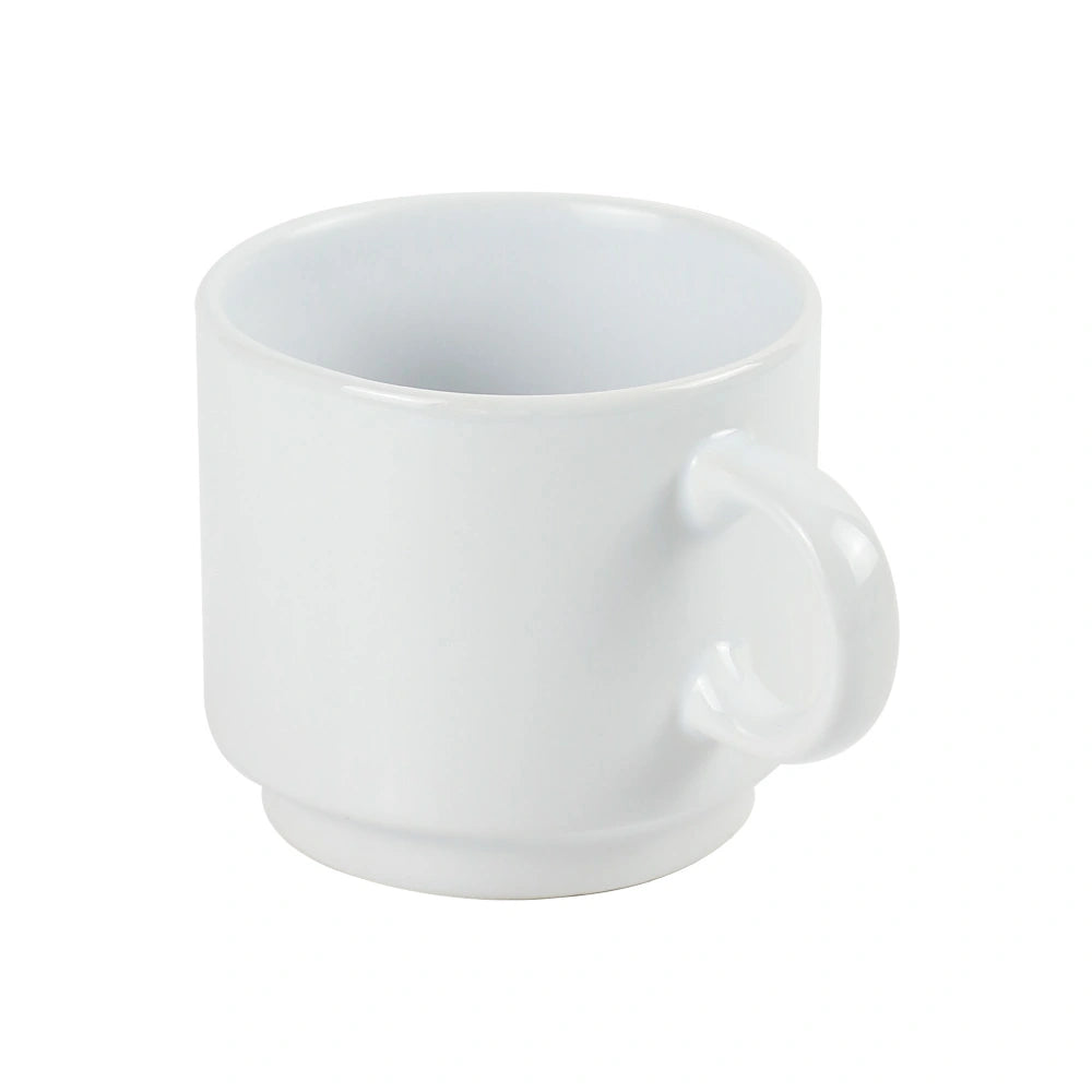 50 Ceramic Cups 10 Oz Glossy Finish White Color