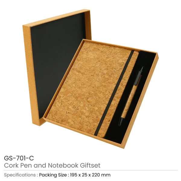 30 Cork Notebook and Ball Pen Gift Set