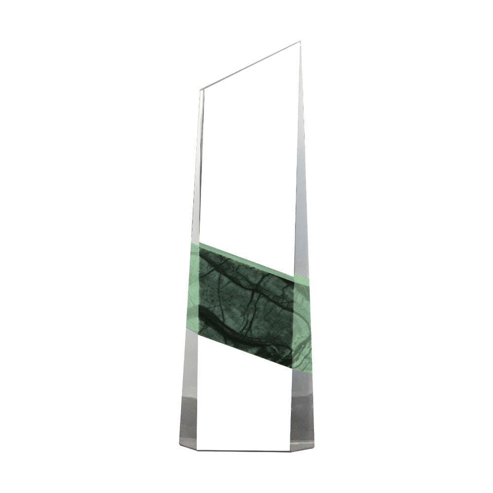 10 Vertical Crystal & Marble Awards in Box