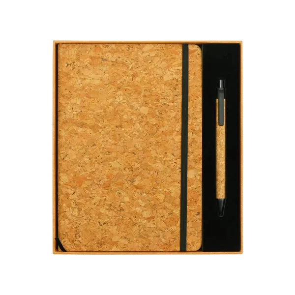 30 Cork Notebook and Ball Pen Gift Set