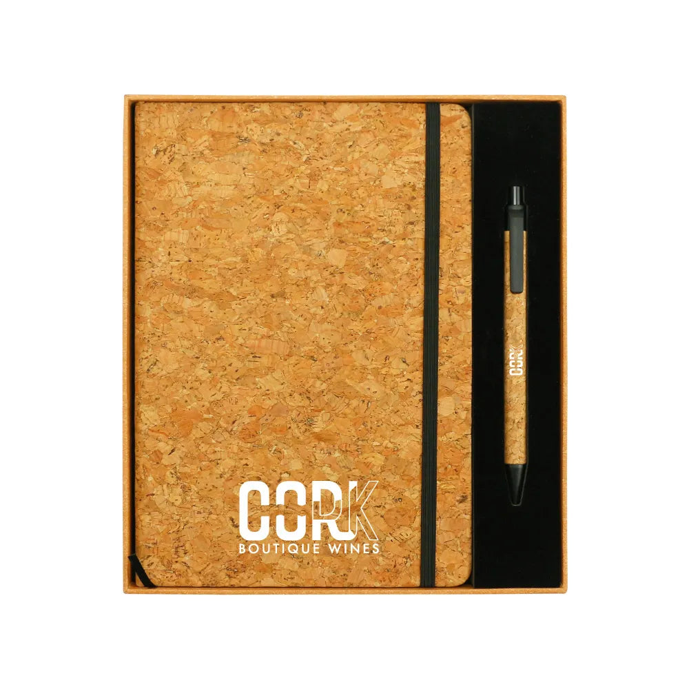 50 Cork Notebook and Ball Pen Gift Set