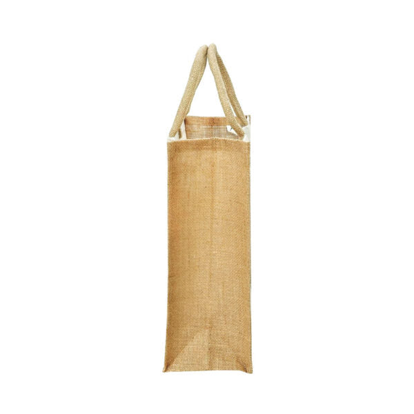 150 Laminated Cotton Bags with Natural Jute Gusset 10 Oz