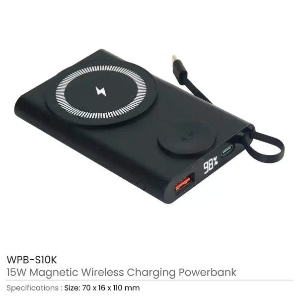 40 Magnetic Fast Wireless Charging Powerbank, 15W with iWatch Charger