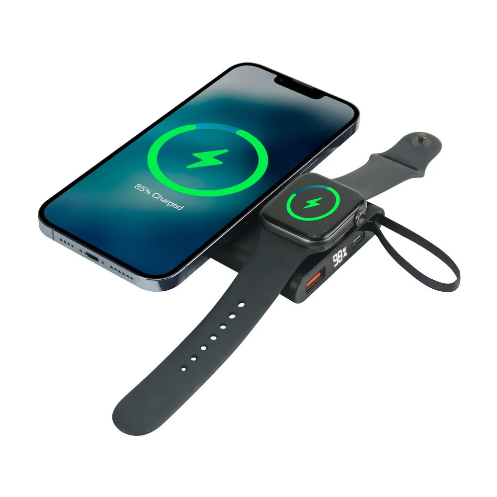 50 Magnetic Fast Wireless Charging Powerbank, 15W with iWatch Charger