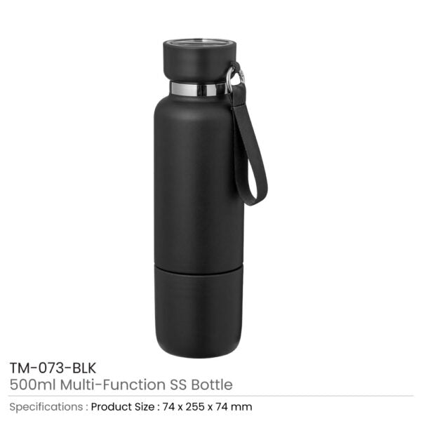 30 Multi-function SS Bottles, Double Wall, Base Cup, Lanyard, 500ml