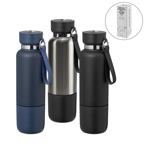 30 Multi-function SS Bottles, Double Wall, Base Cup, Lanyard, 500ml