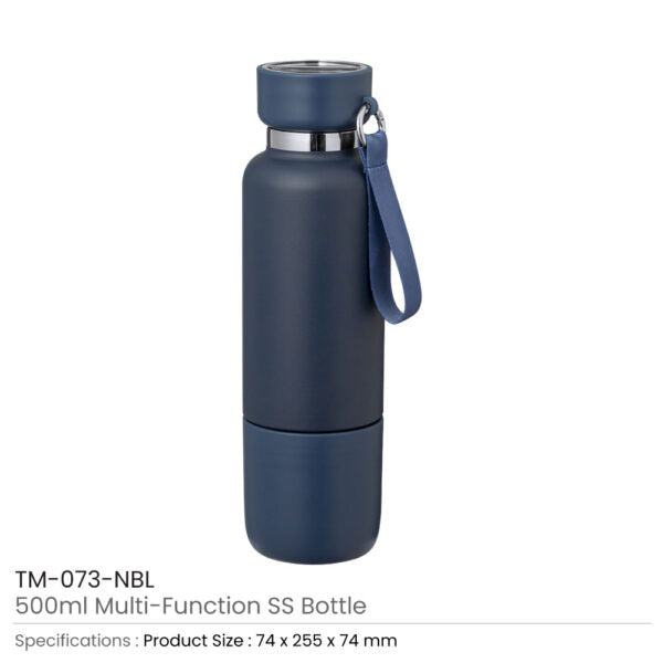 30 Multi-function SS Bottles, Double Wall, Base Cup, Lanyard, 500ml