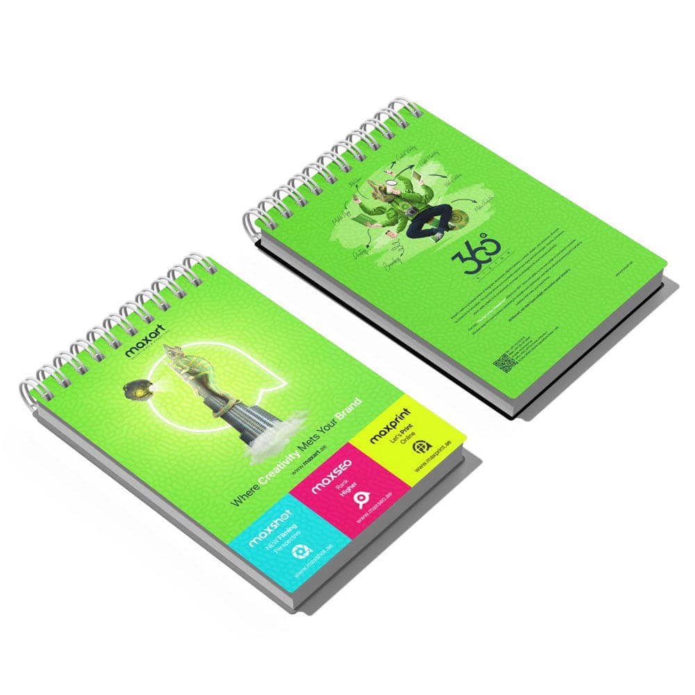 25 Notebook A5, 250 gsm Cover, 80 gsm Inner, Spiral Binding