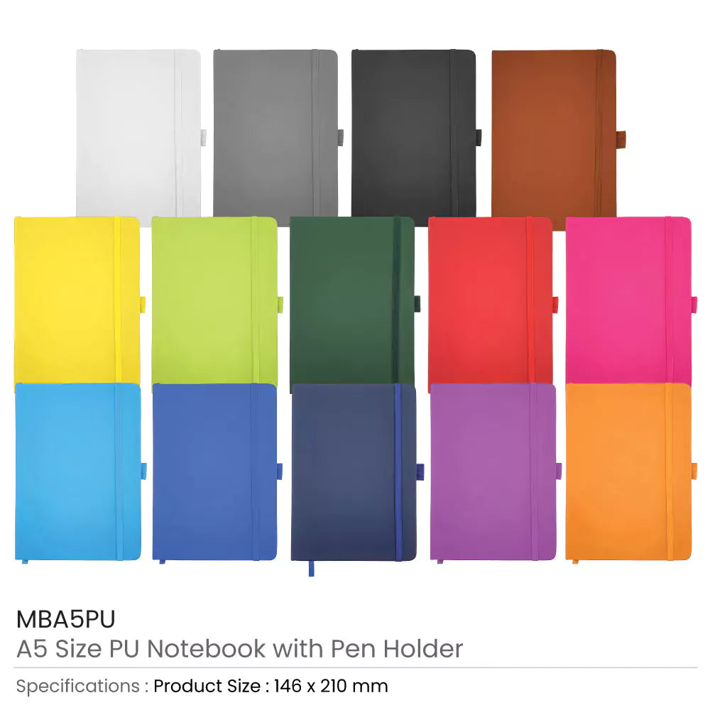 50 PU Notebook with Pen Holder