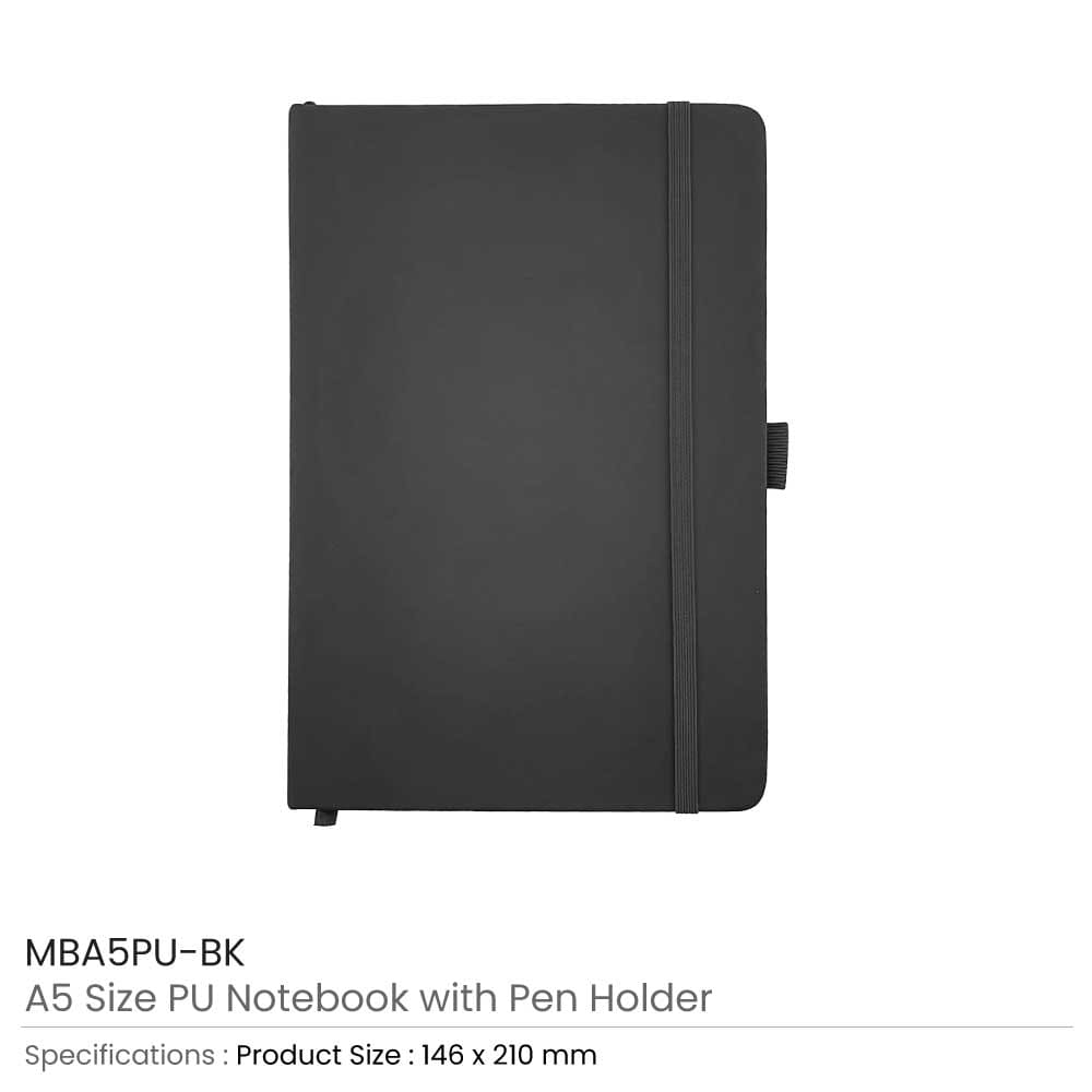 50 PU Notebook with Pen Holder