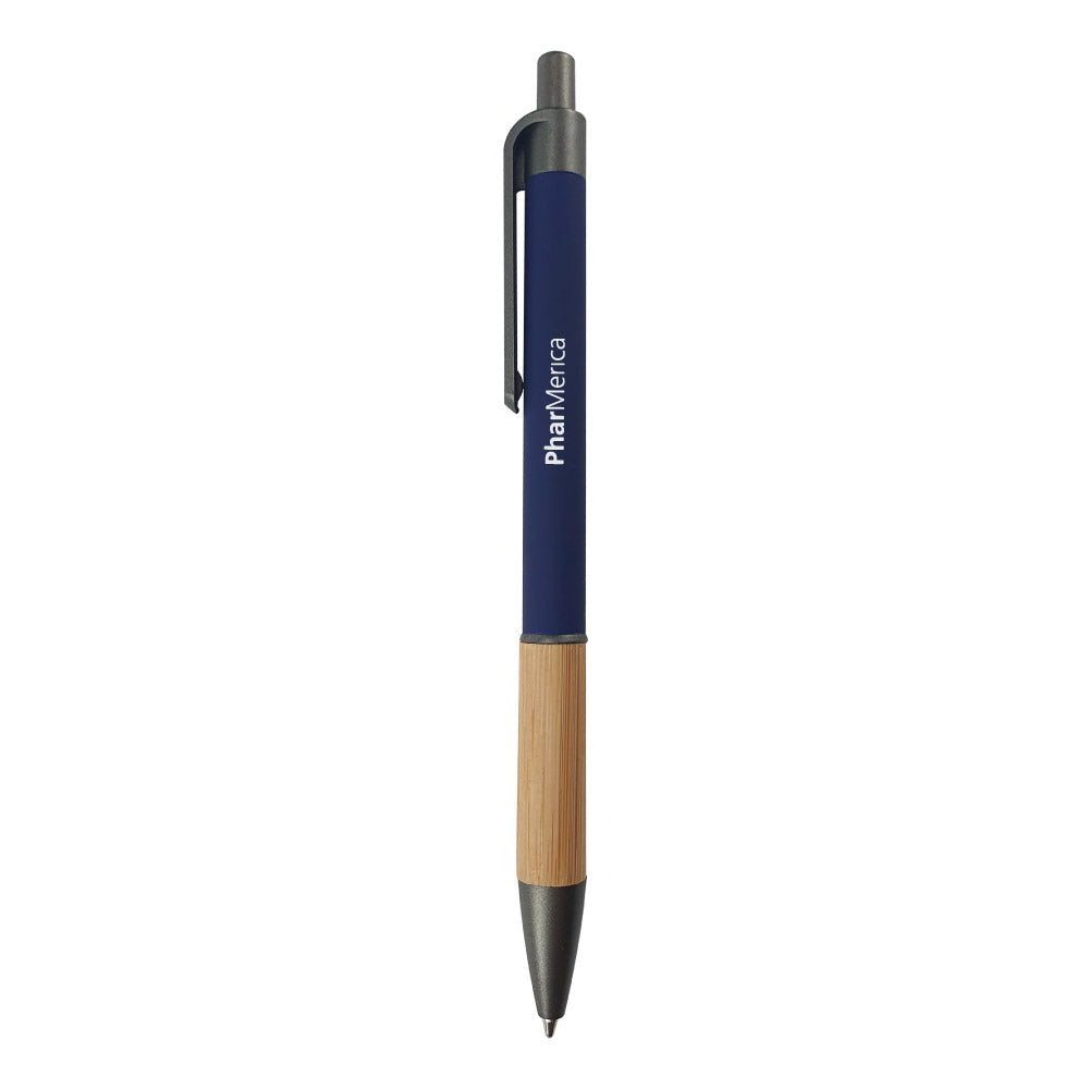 50 Push Button Ballpoint Pens with Bamboo Grip