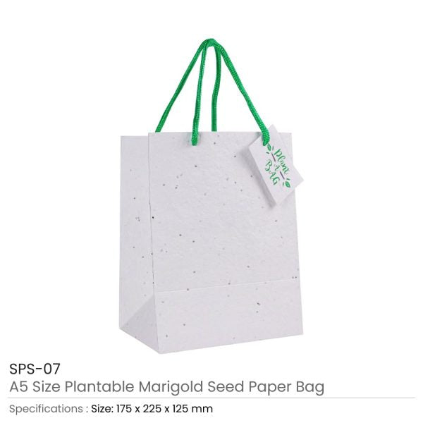 333 Plantable Marigold Seed Paper Bags in A4 Size with Tag