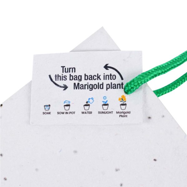 333 Plantable Marigold Seed Paper Bags in A4 Size with Tag