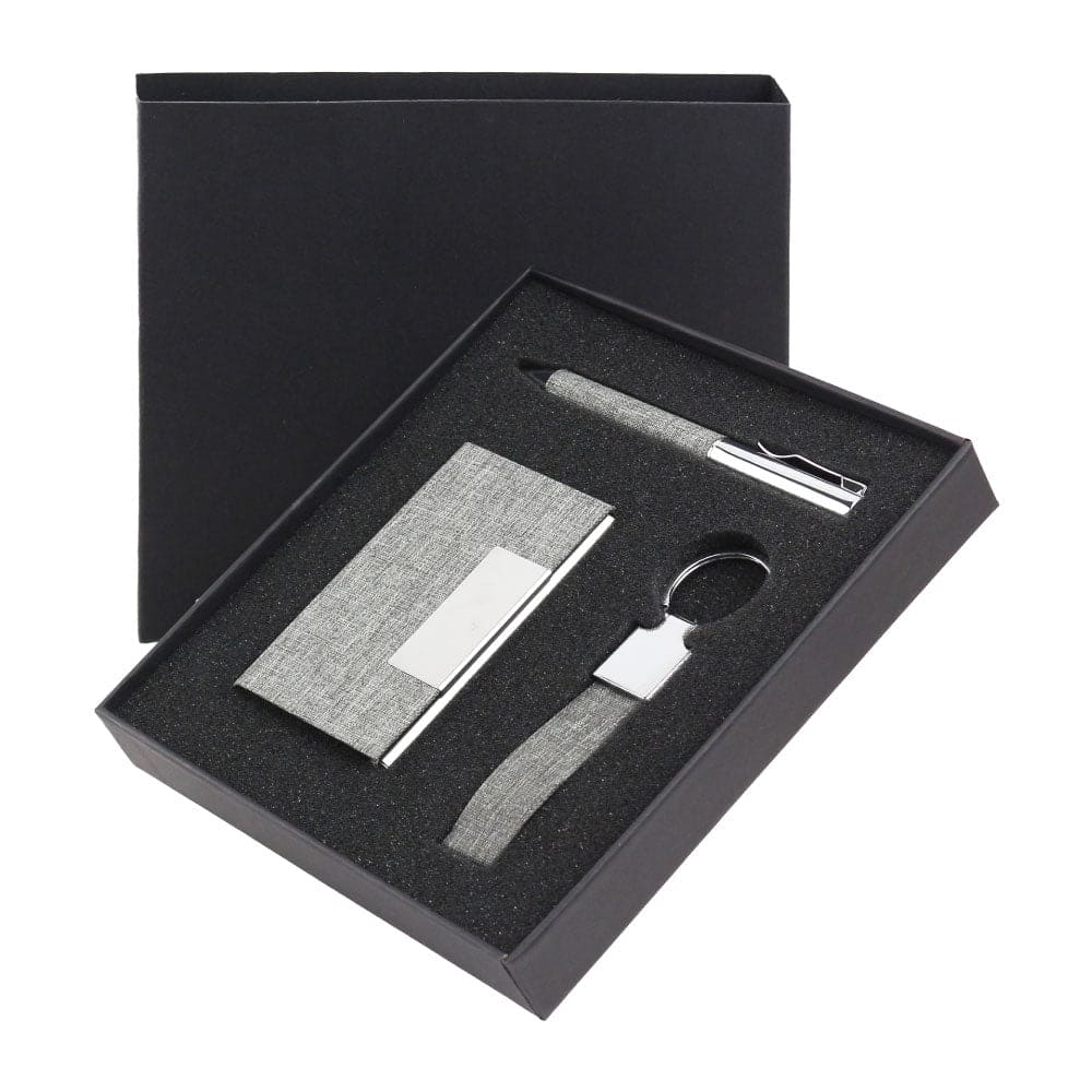 40 RPET Pen, Card Holder and Keychain Gift Sets