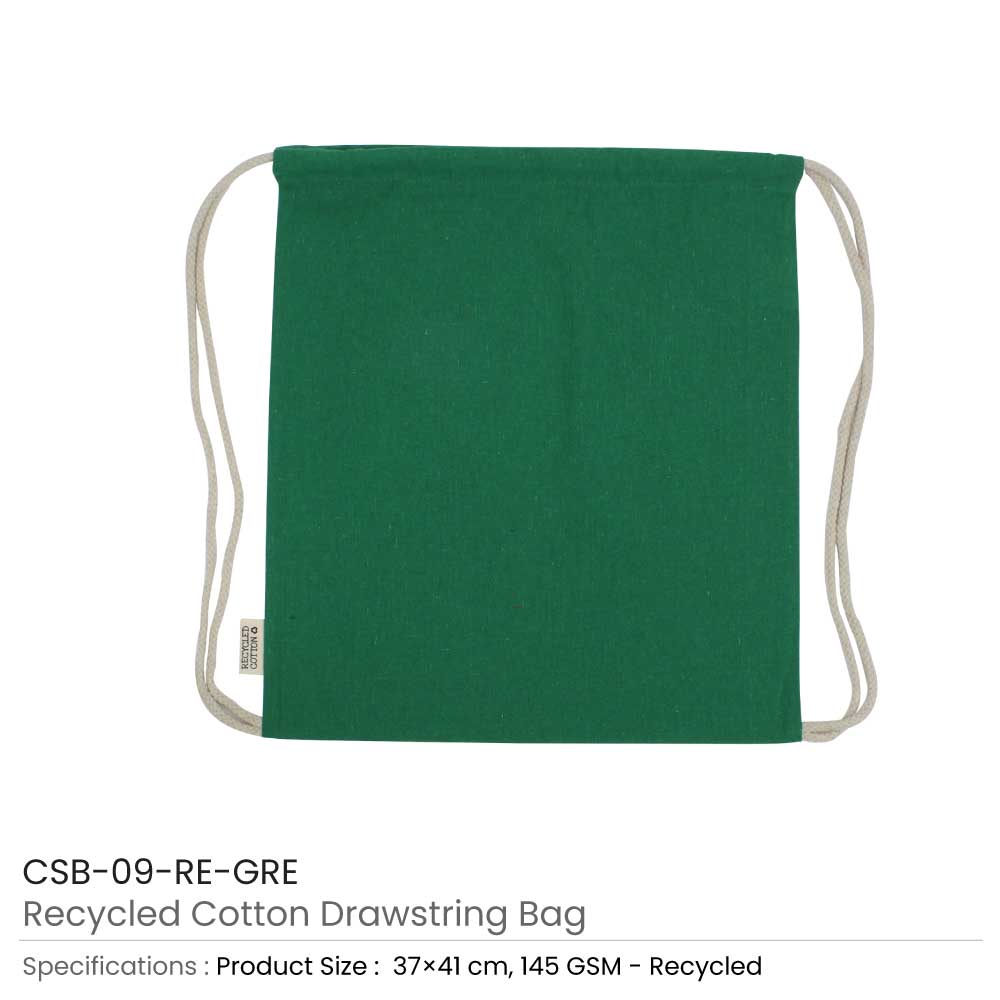 200 Recycled Drawstring Cotton Bags