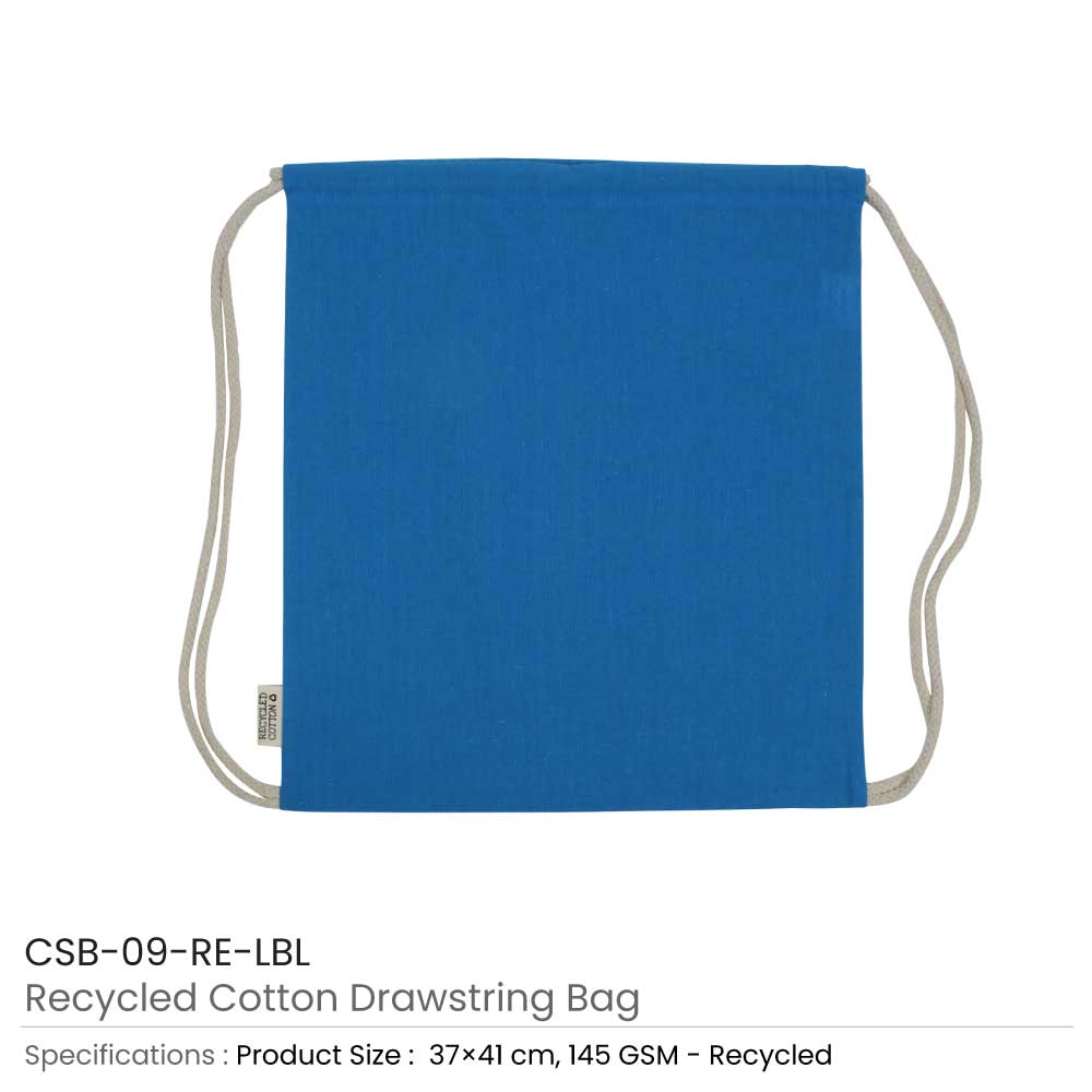 200 Recycled Drawstring Cotton Bags