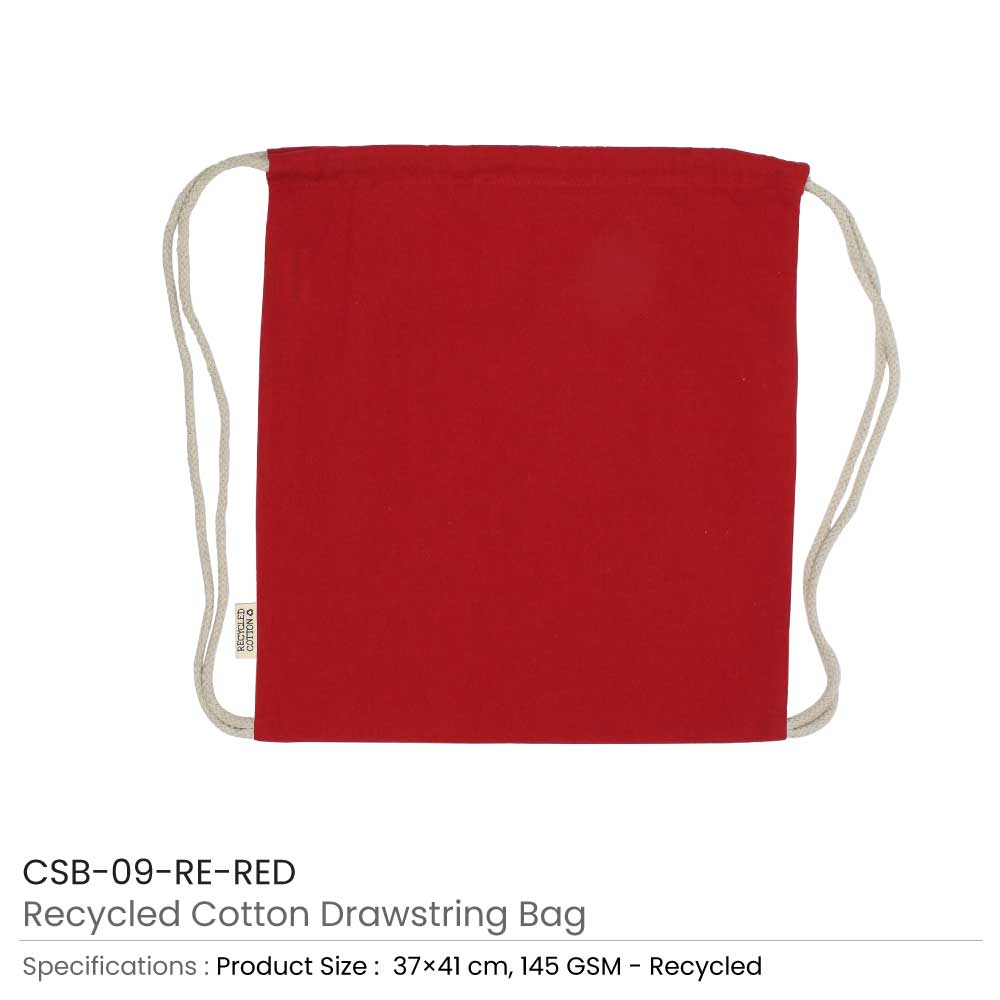 200 Recycled Drawstring Cotton Bags