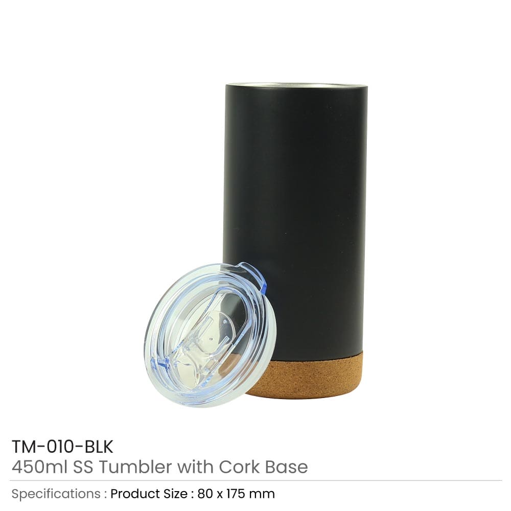 50 Travel Tumbler with Cork Base 450ml Stainless Steel