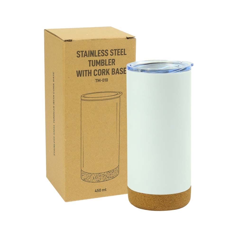 50 Travel Tumbler with Cork Base 450ml Stainless Steel