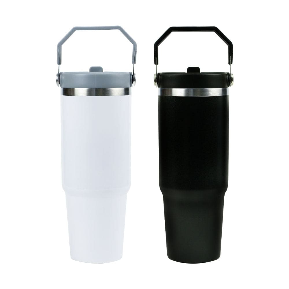 32 Tumbler with Handle and Straw SS Double Wall 900ml