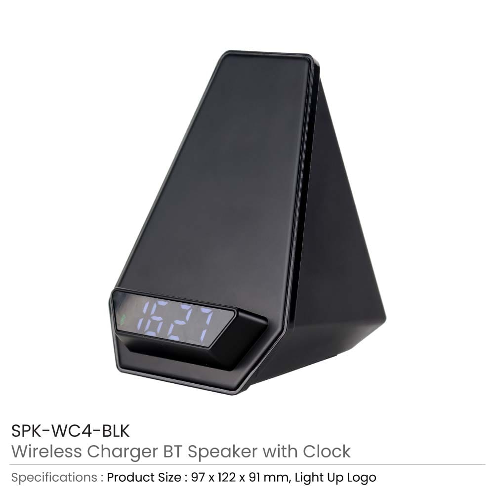 40 Wireless Charger BT Speaker with Clock