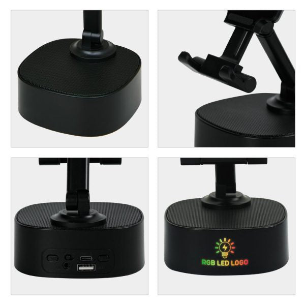 12 Wireless Fast Charger 15W with BT Speaker and RGB LED Logo