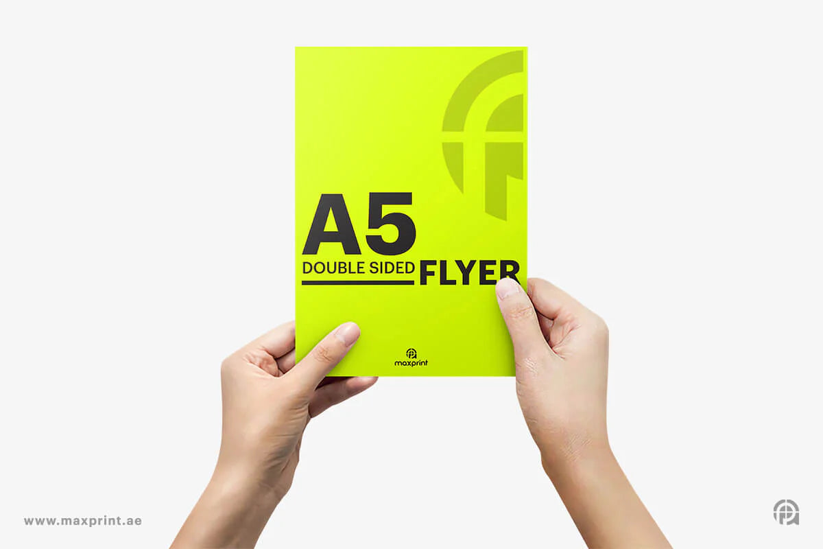 500 Flyers A5 Real Size, 170 GSM, Glossy Paper