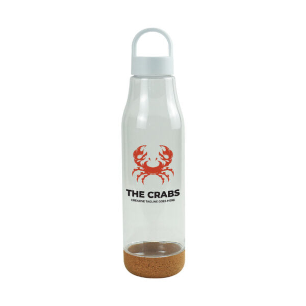 50 rPET Bottles with Cork Base, Twist-off Lid, Handle 720ml