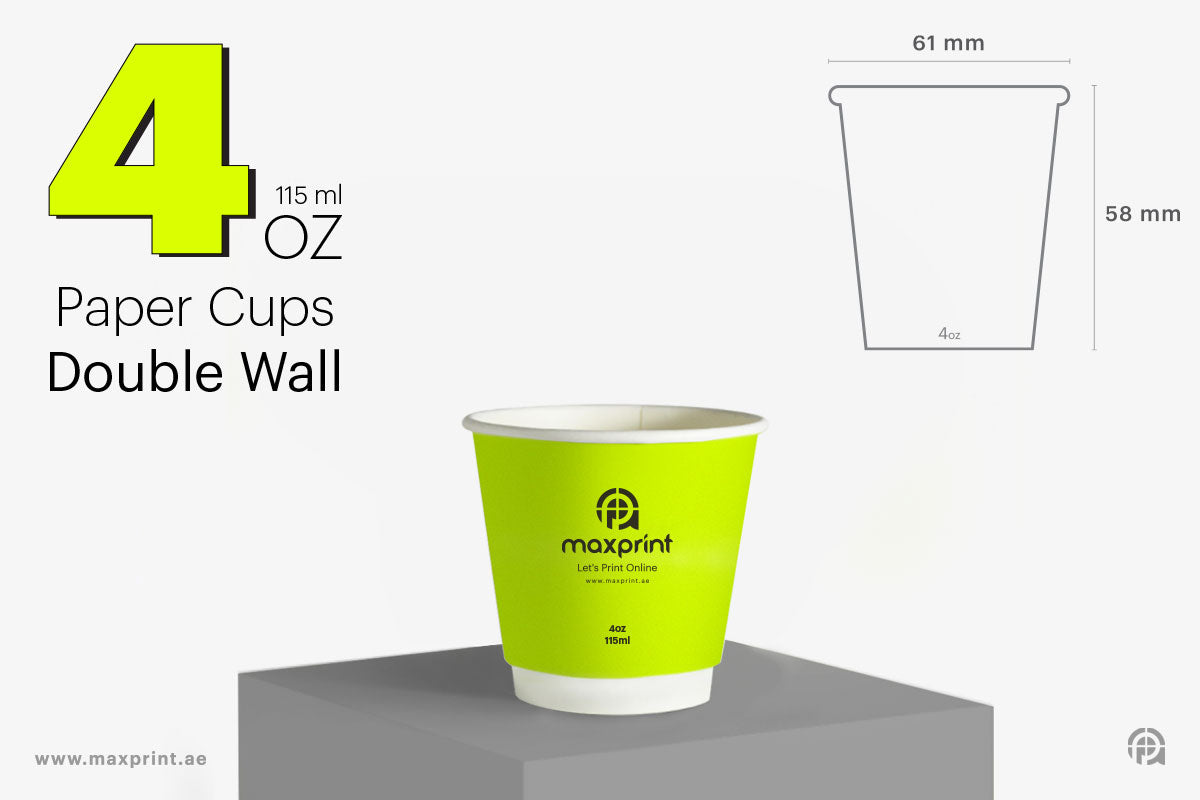 5000 Paper Cups Double Wall 4 oz