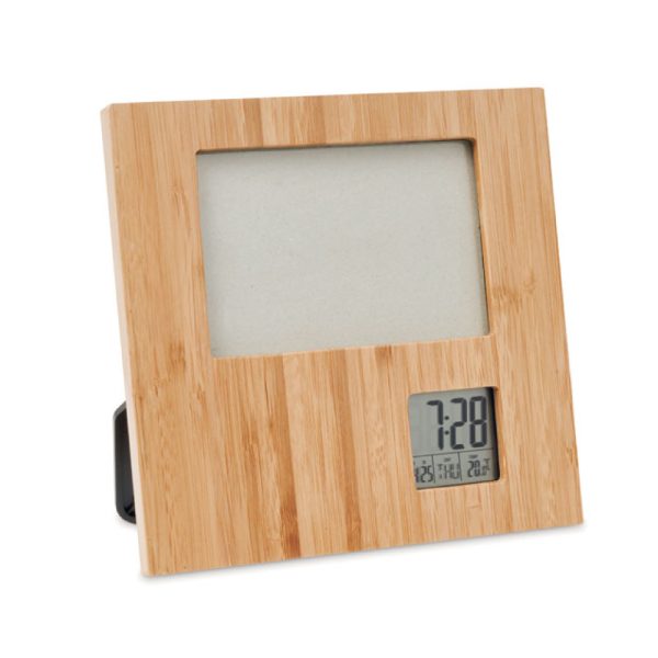 50 Bamboo Photo Frame with Digital Clock