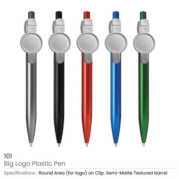 1000 Big Logo Plastic Pens