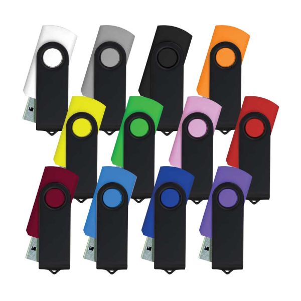 500 Black Swivel USB Flash Drives