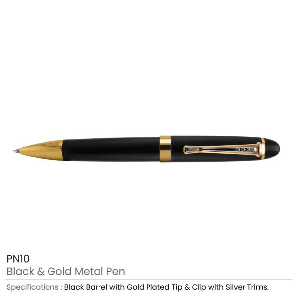 500 Black and Gold Metal Pens