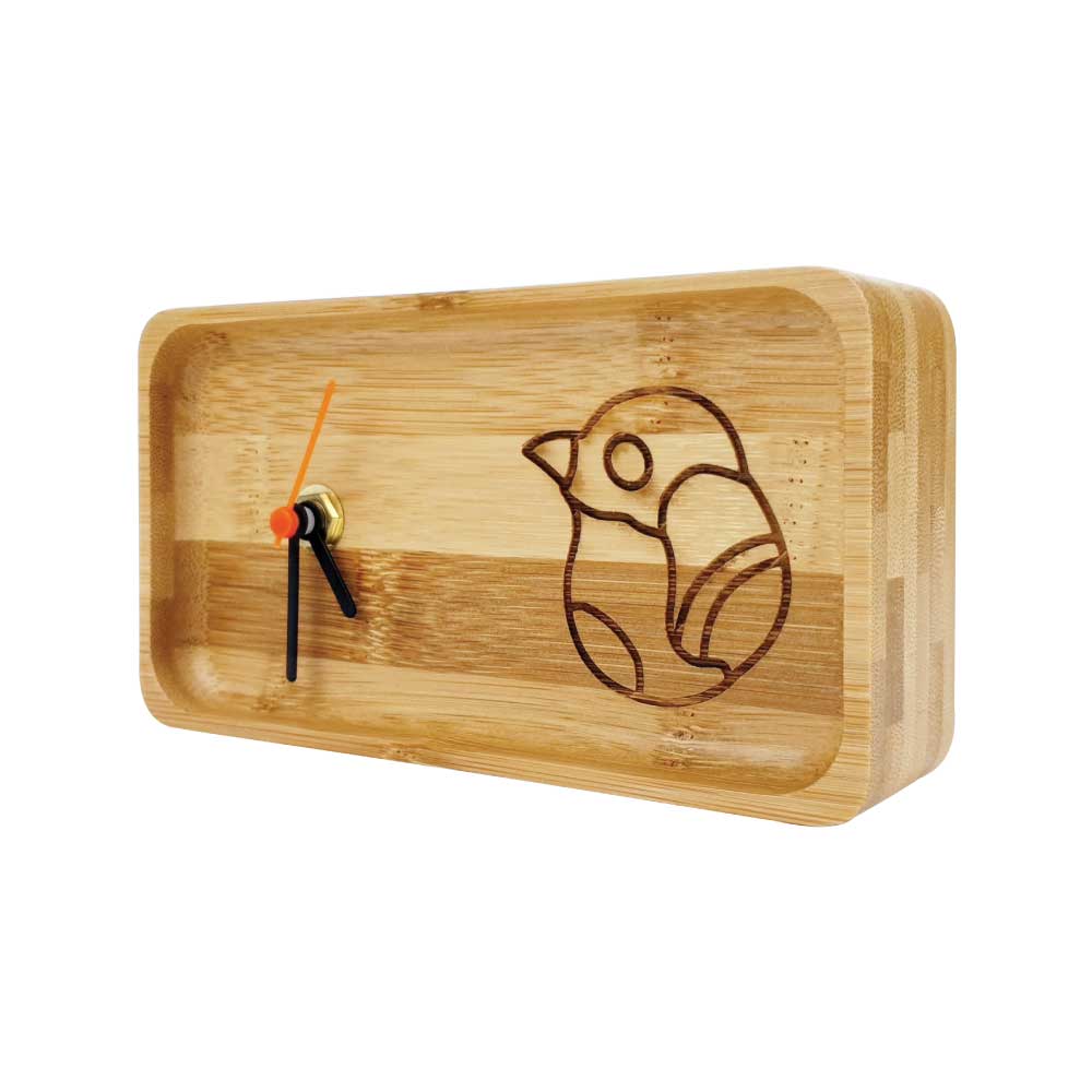 50 Rectangular Bamboo Desk Clock