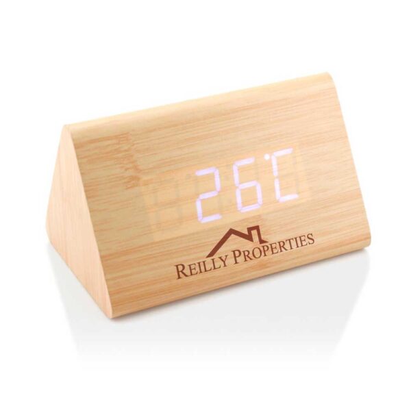 50 Triangular Wooden Desk Clock