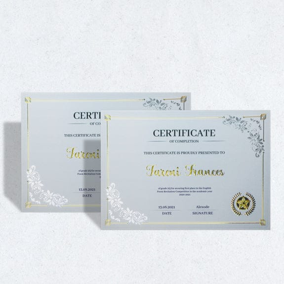 Certificates