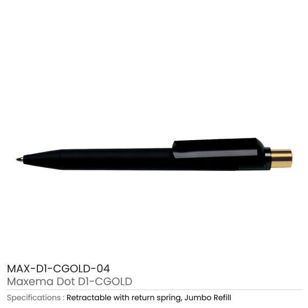 1000 Dot Pens with Gold Push Button