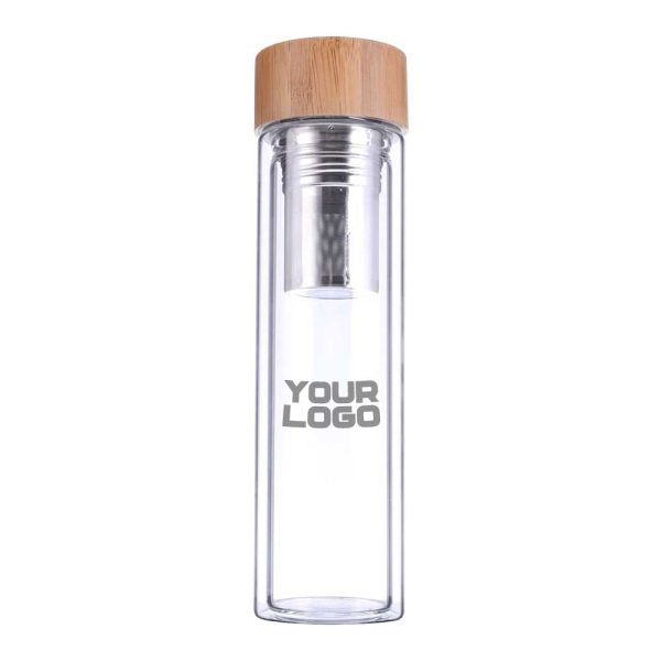 50 Glass and Bamboo Flask